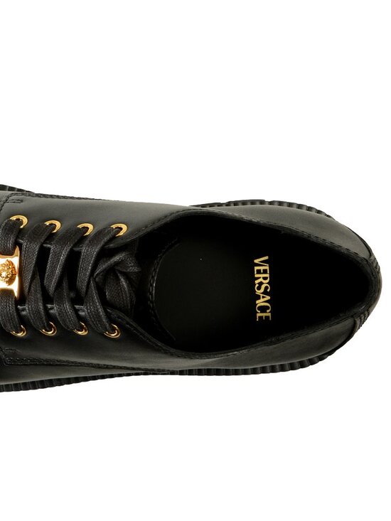 Versace Men\'s Black Leather Lace Up Derby Shoes US 8 IT 41 main image 7